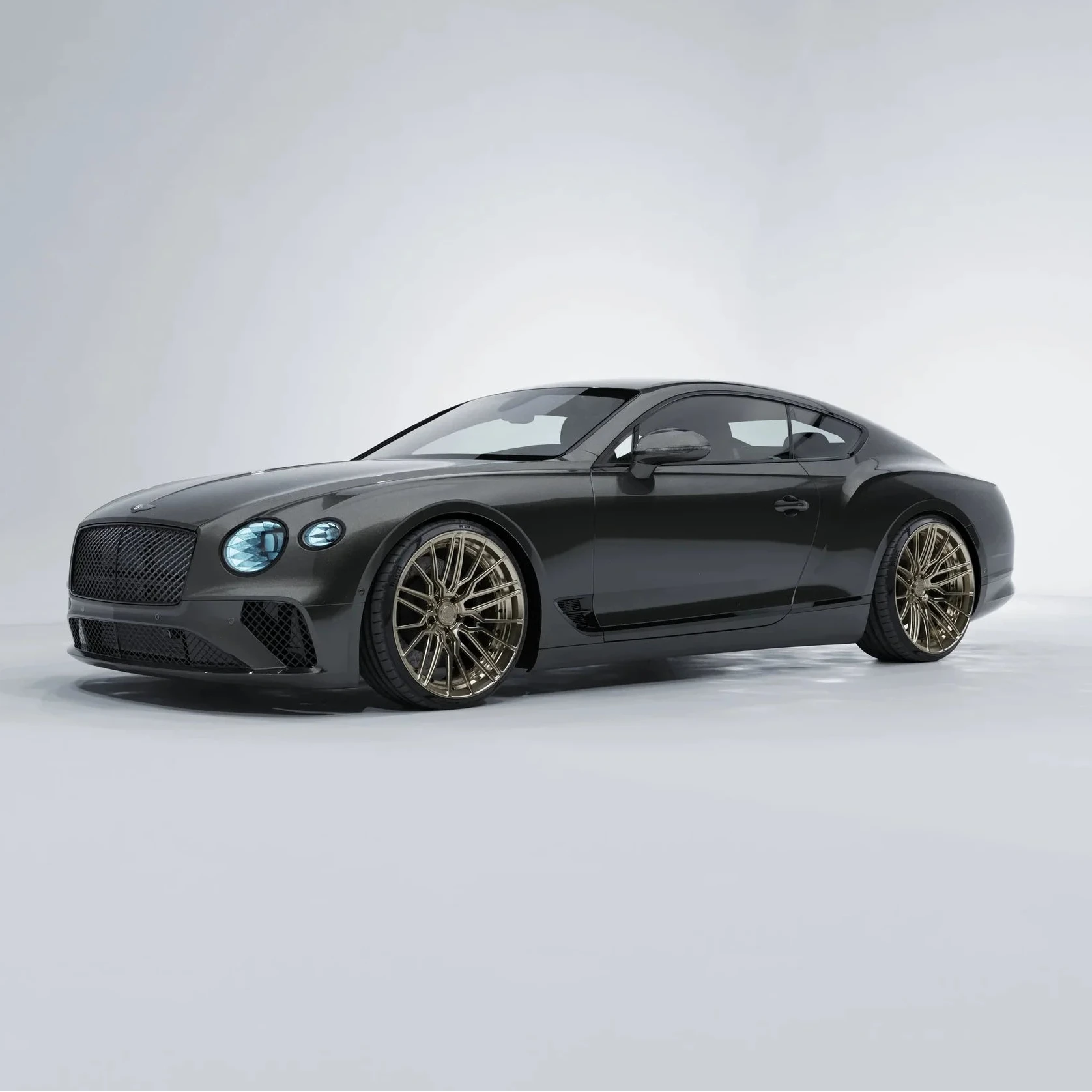 Luxury Bentley car on a white studio background